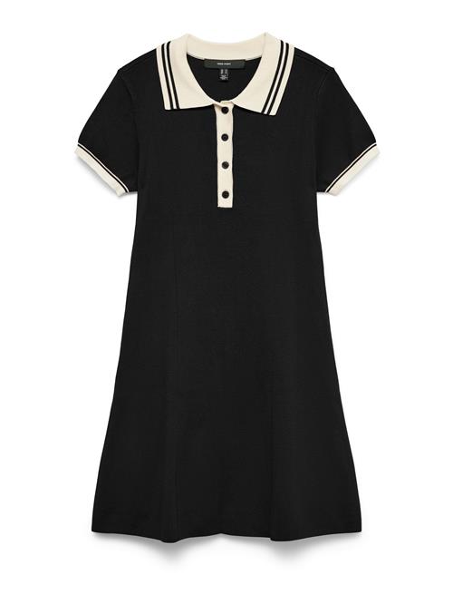 VERO MODA Strikkjole 'VMFrancie'  sort / hvid