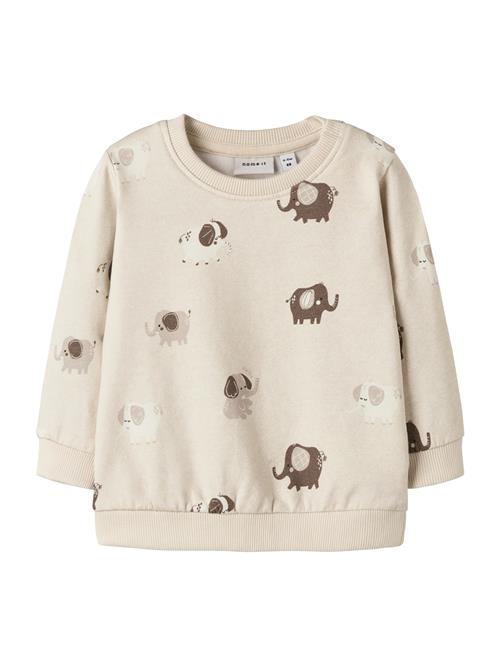 NAME IT Sweatshirt 'NBNOHAPI'  creme / kit / ecru / mørkebrun