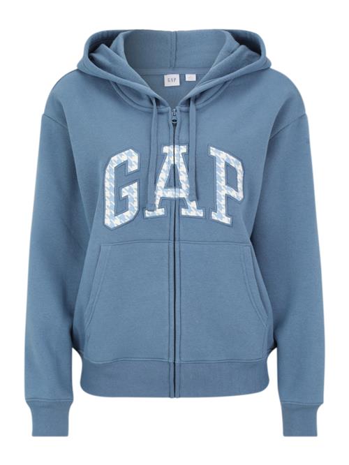 Gap Tall Sweatjakke 'HERITAGE'  blue denim / lyseblå / hvid