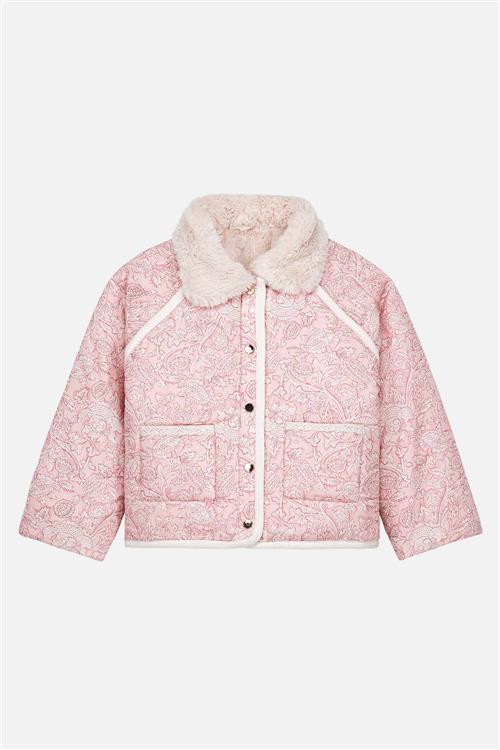 Louise Misha Vendbar Frakke Pink Mountain Avens  Pink Mountain Avens-5 Y  Lyserød  5 år  kvinde