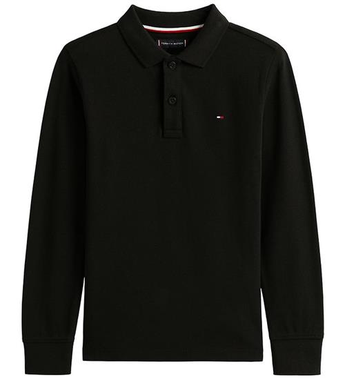 Tommy Hilfiger Polobluse - Piqué - Sort m. Logo
