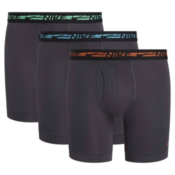 Nike 3P Dri-Fit Ultra Stretch Micro Boxer Brief Sort/Rød polyester Small Herre