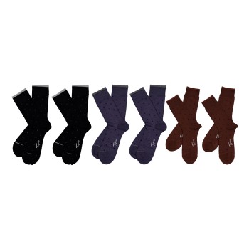 Topeco Strømper 6P Men Bamboo Printed Socks Flerfarvet-2 Str 41/45 Herre