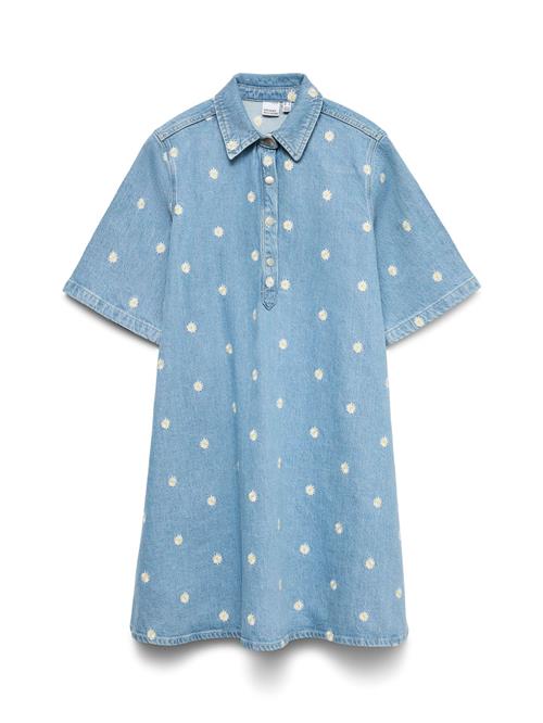 VERO MODA Kjole 'VMOcina'  lyseblå / lysegul / hvid
