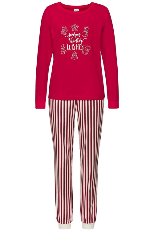 LASCANA Pyjamas  rød / hvid