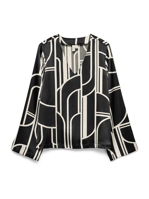 VERO MODA Bluse 'VMHADLEY'  beige / sort
