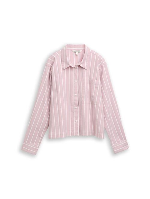 TOM TAILOR DENIM Bluse  rosé / hvid