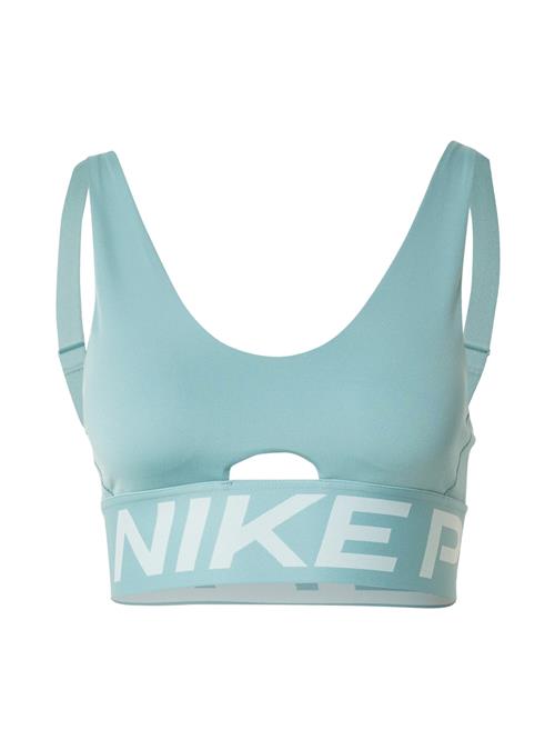 NIKE Sports-BH 'INDY PLUNGE'  pastelgrøn / hvid