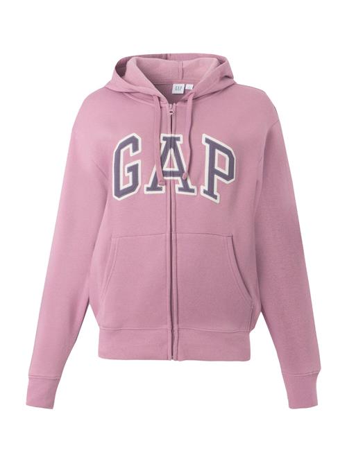GAP Sweatjakke 'HERITAGE'  ecru / blomme / mørkelilla