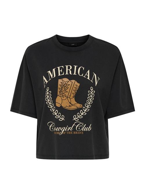 JDY Shirts 'JDYCARLA'  cognac / sort / hvid