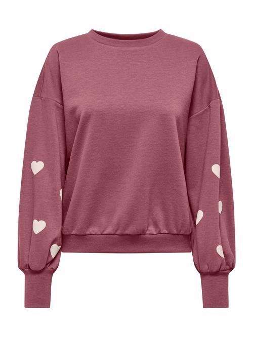 ONLY Sweatshirt 'ONLBROOKE'  gammelrosa / hvid