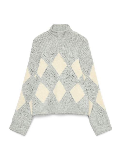 Se VERO MODA Pullover 'VMPaloma'  creme / lysegrå ved About You