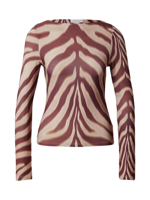 Se TOPSHOP Shirts 'ZABRA'  beige / brun / bordeaux ved About You