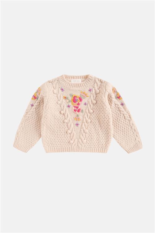 Louise Misha Acila Strikket Trøje Cream  Cream-7 Y  Creme  7 år  kvinde