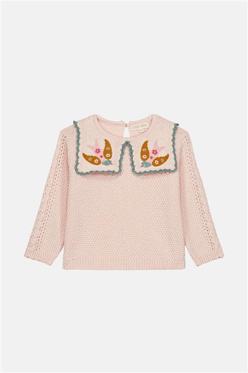 Louise Misha Rilda Strikket Trøje Blush Blush-7 Y  Lyserød  7 år  kvinde