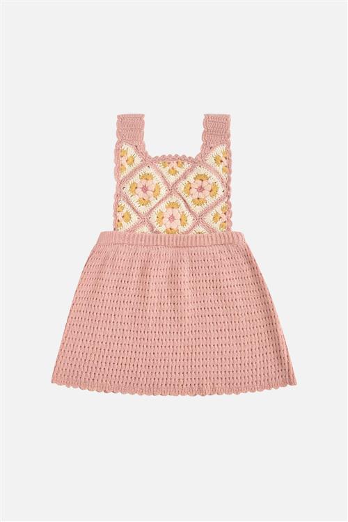 Louise Misha Huguetta Strikket Kjole Blush  Blush-7 Y  Lyserød  7 år  kvinde