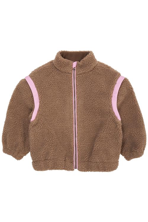 Copenhagen Colors Teddy Jacket W. Removable Sleeves Natural Pink Natural Pink 116 cm  Brun  116 cm  Unisex