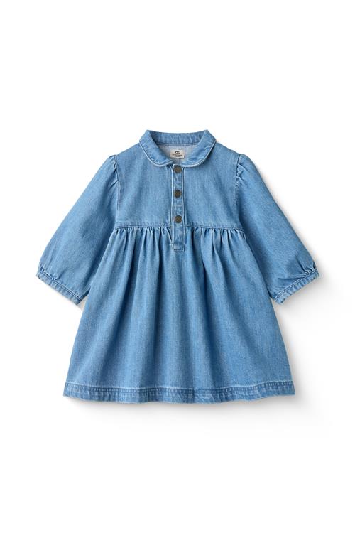 Copenhagen Colors GOTS Denim-kjole Med Pufærmer Indigo Blue Washed  Indigo Blue Washed 92 cm  Blå  92 cm  kvinde