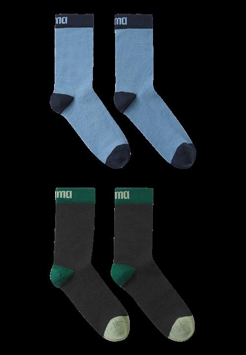 Reima Parit To Pakker Uldsokker Blue Ocean  Blue Ocean-22-25 EU Wool Blå  22-25 EU  mand