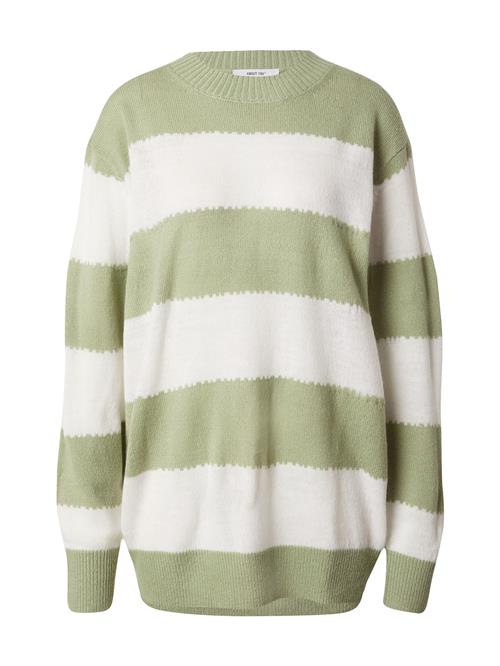 ABOUT YOU Pullover 'Camille'  oliven / hvid
