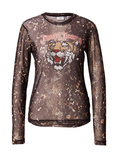 JOOP! Jeans Shirts 'Tulipa'  beige / choko / rød / hvid