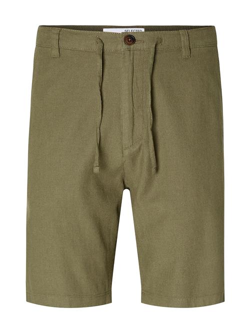 Slhregular-Brody Linen Shorts Selected Green