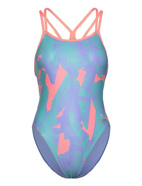 Womens Allover Digital Starback Speedo Blue