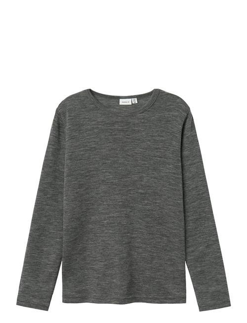 Nkmwang Wool Rib Ls Top Name It Grey