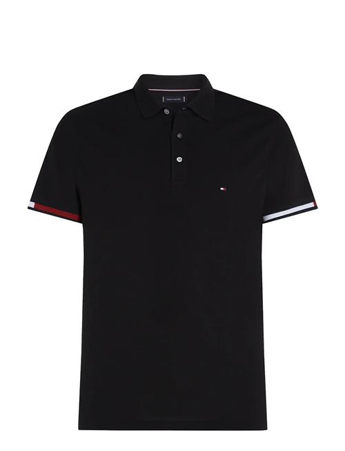 Flag Cuff Slim Polo Tommy Hilfiger Black