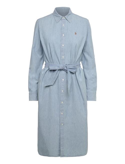 Cotton Chambray Belted Shirtdress Polo Ralph Lauren Blue
