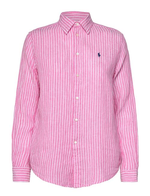 Classic Fit Striped Linen Shirt Polo Ralph Lauren Pink