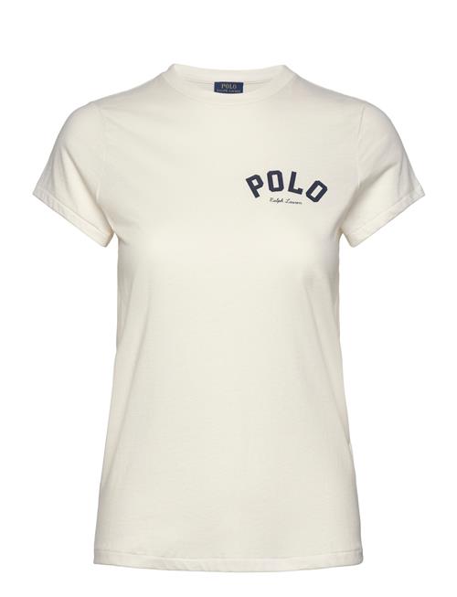 Logo Cotton Jersey Crewneck Tee Polo Ralph Lauren Cream