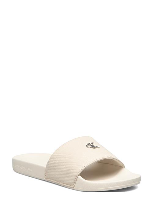 Slide Monogram Hardware Calvin Klein Cream