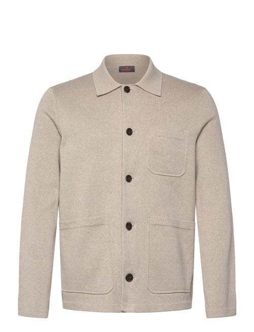 Jake Knitted Shirt Jacket Morris Beige