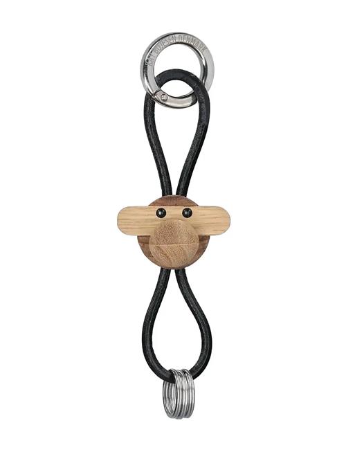 Abe Sølv Nøglering Med Sortlæder Teak/Limba Kay Bojesen Black