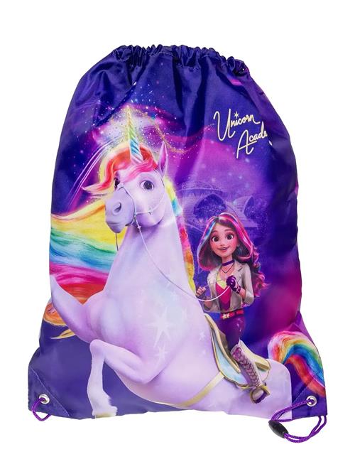 Unicorn Academy, Snøre Gymnastikpose, 35 X 45 Cm Euromic Purple