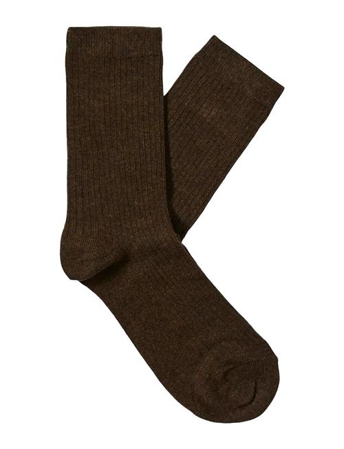 Slfrose Sock Noos Selected Brown