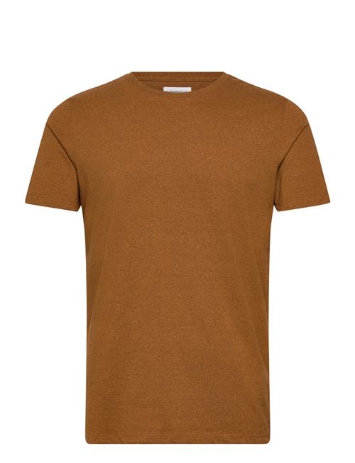 Mouliné O-Neck Tee S/Smouliné O-Neck Tee S/S Lindbergh Brown