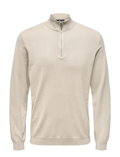 Onswyler Life Reg 14 Half Zip Knit Noos ONLY & SONS Cream