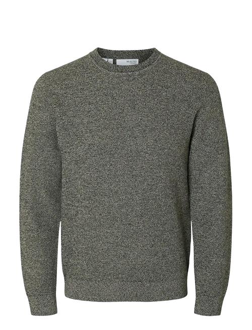 Slhross Ls Knit Structure Crew Neck Noos Selected Grey