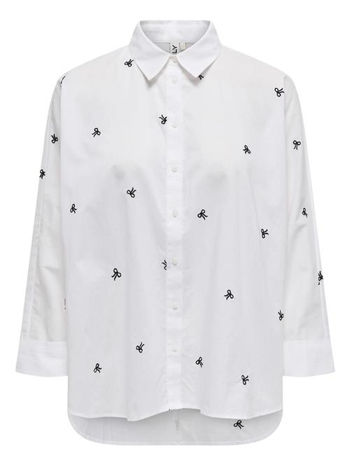 Onlnew Lina Grace Ls Emb Shirt Noos Wvn ONLY White
