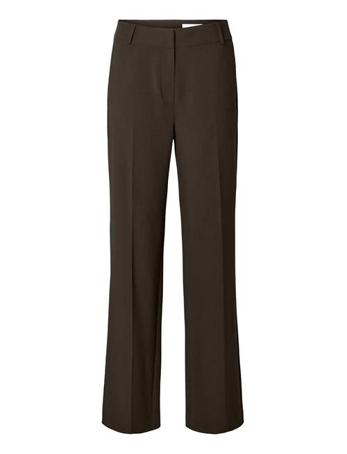 Slfrita Mw Wide Pant Mel Noos Selected Brown