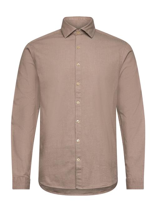 Soft Indigo Stretch Shirt L/S Lindbergh Beige