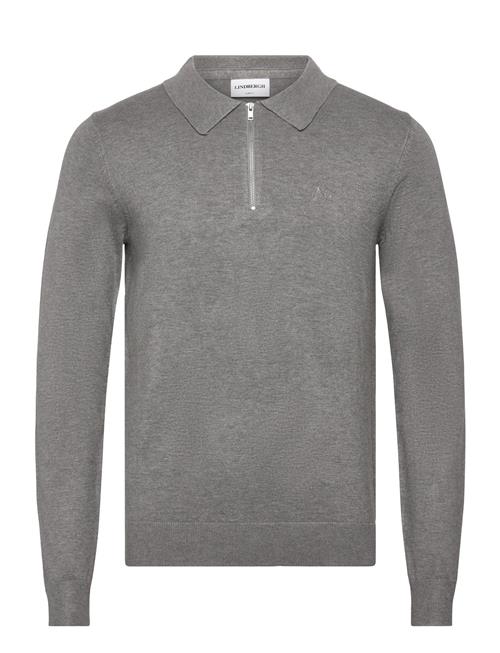 Ecovero L/S Zip Polo Lindbergh Grey