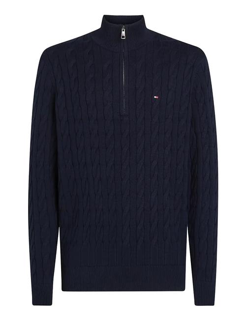 Classic Cotton Cable Zip Mock Tommy Hilfiger Navy
