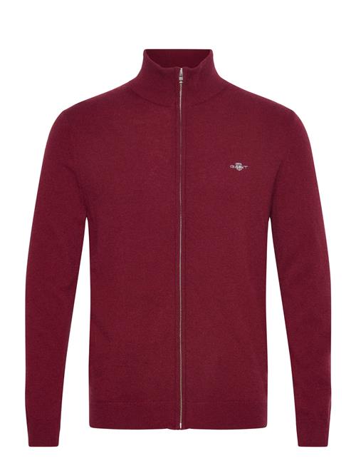 Extrafine Lambswool Zip Cardigan GANT Red