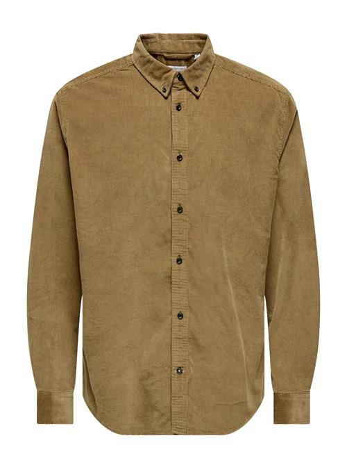 Onsmichael 18W Reg Cord Stretch Ls Noos ONLY & SONS Beige