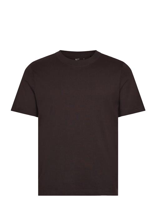 Short Boxy Heavyweight T-Shirt Weekday Brown