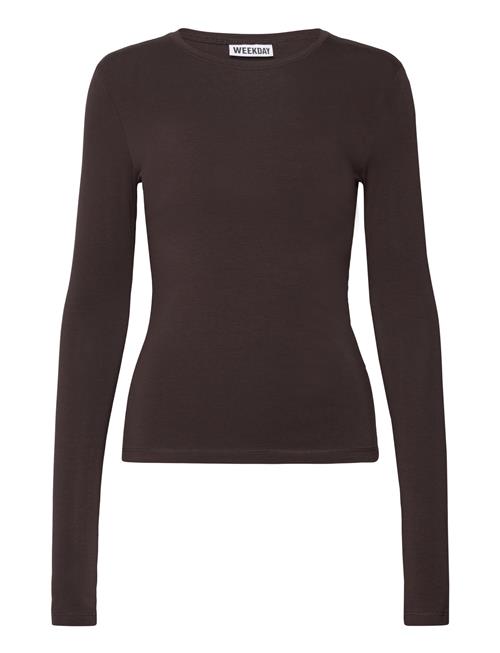Slim Fitted Long Sleeve Weekday Brown