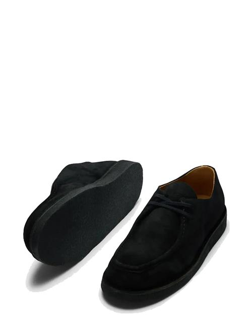 Slhchristian Suede Wedge Moc-Toe Shoe Selected Black